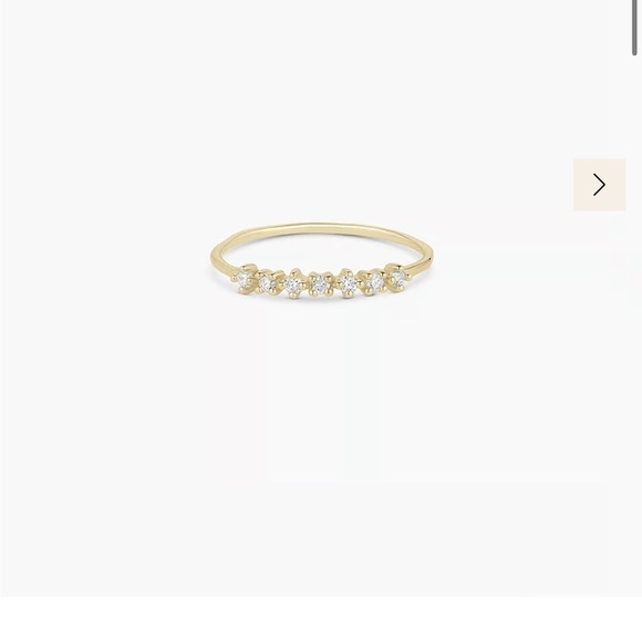 Gorjana size 7 diamond row ring gold - Picture 4 of 15